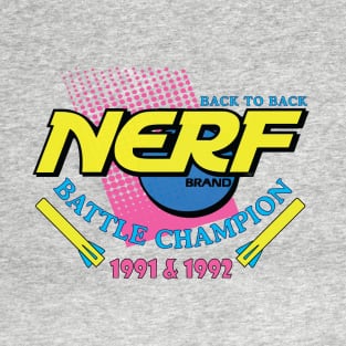 NERF Back to Back Battle Champion 1991 1992 Bow Arrow Retro T-Shirt